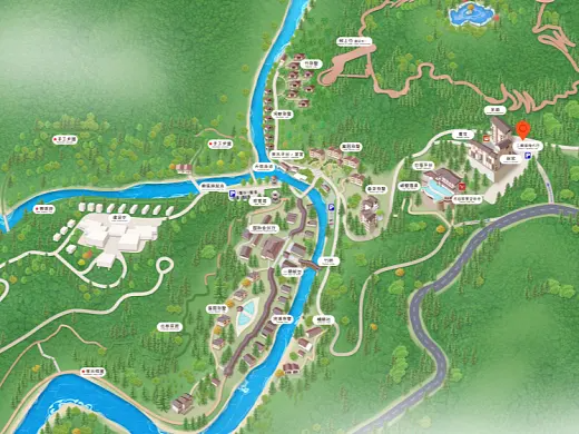 克井镇结合景区手绘地图智慧导览和720全景技术，可以让景区更加“动”起来，为游客提供更加身临其境的导览体验。